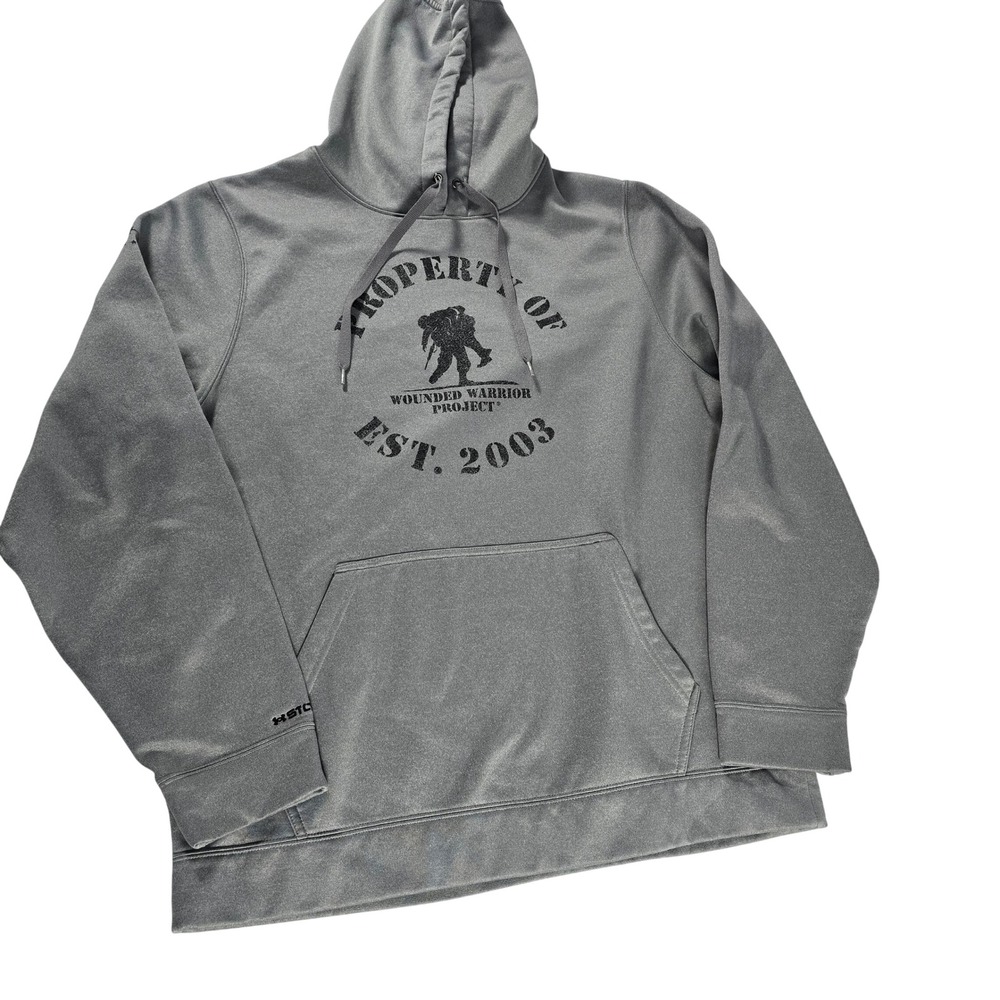 Under Armour Wounded Warrior Project Storm1 Hoodie Gray Mens Medium 1272010